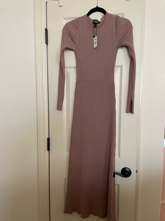Express Dresses & Skirts - Express Ribbed Long Sleeve Maxi Dress XS